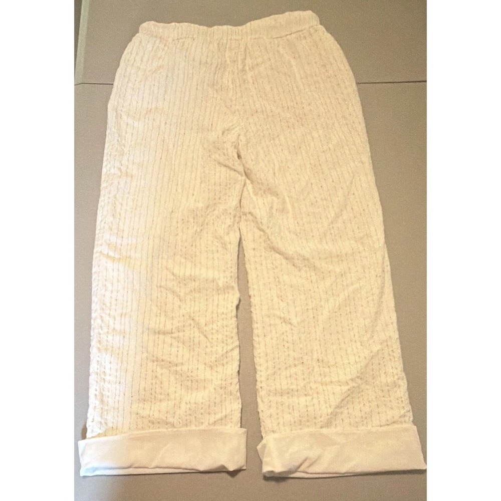 House of Harlow 1960 Women's Size M White Striped Elastic Waist Pants